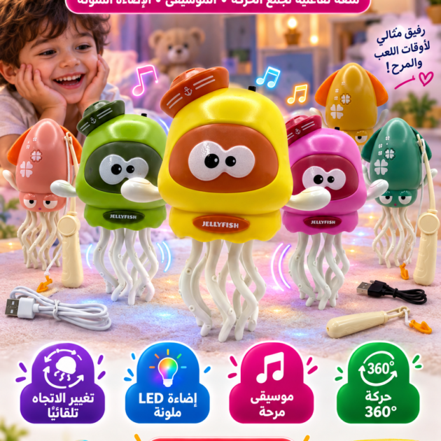 لعبة قنديل البحر الراقصة الذكية للأطفال ✨